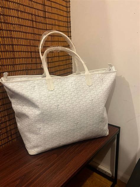 goyard gm white|goyard artois gm price.